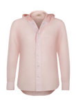 #color_pink - Camicia Cappuccio 100% Capri pink linen t-shirt front