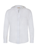 Camicia Cappuccio 100% Capri white linen t-shirt front