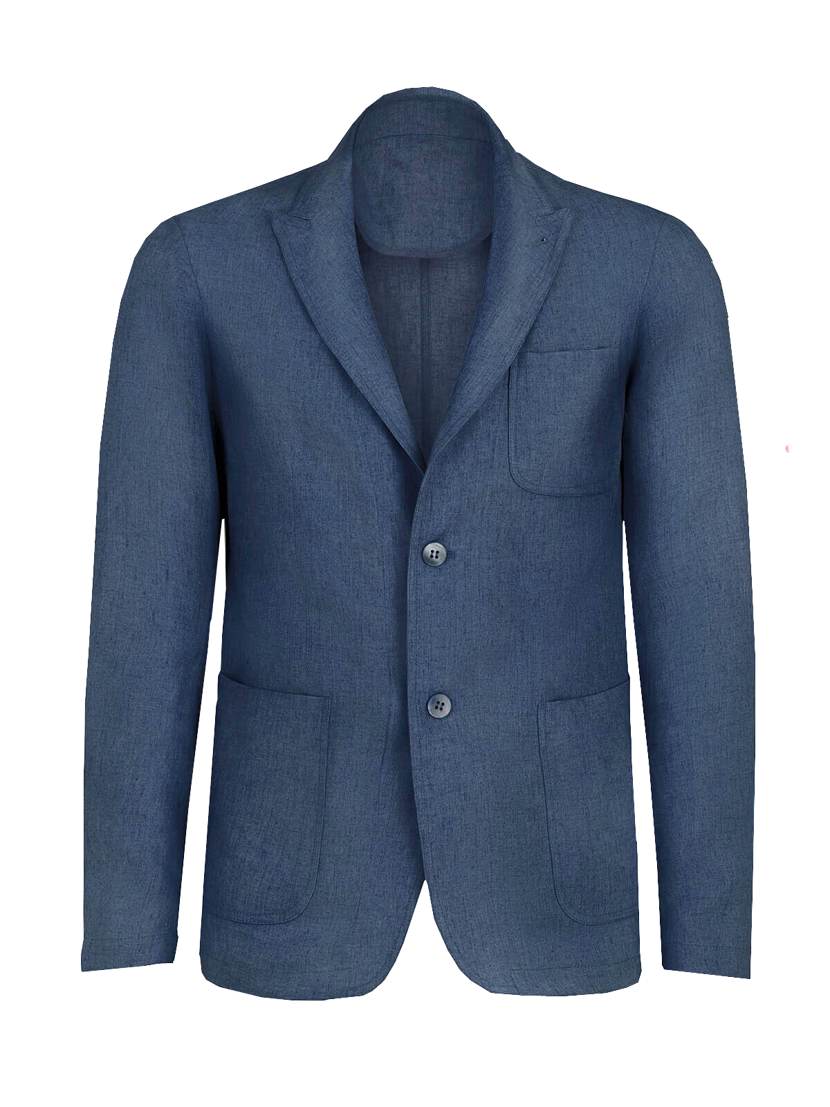 Giacca St. Tropez 100% Capri blue linen jacket for man front 