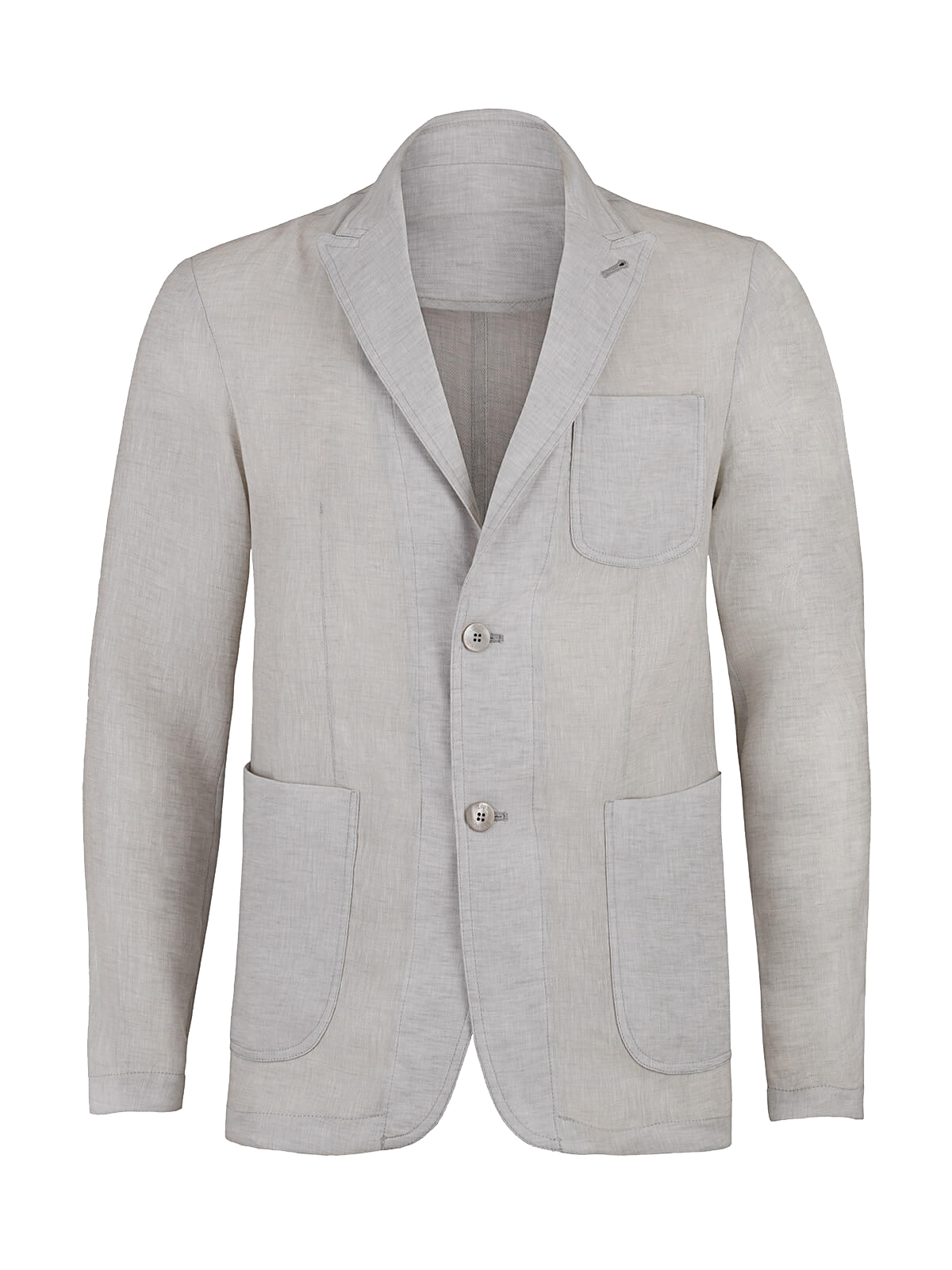 Giacca St. Tropez 100% Capri light grey linen jacket for man  front