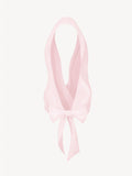 Top Sarah 100% Capri pink linen top back