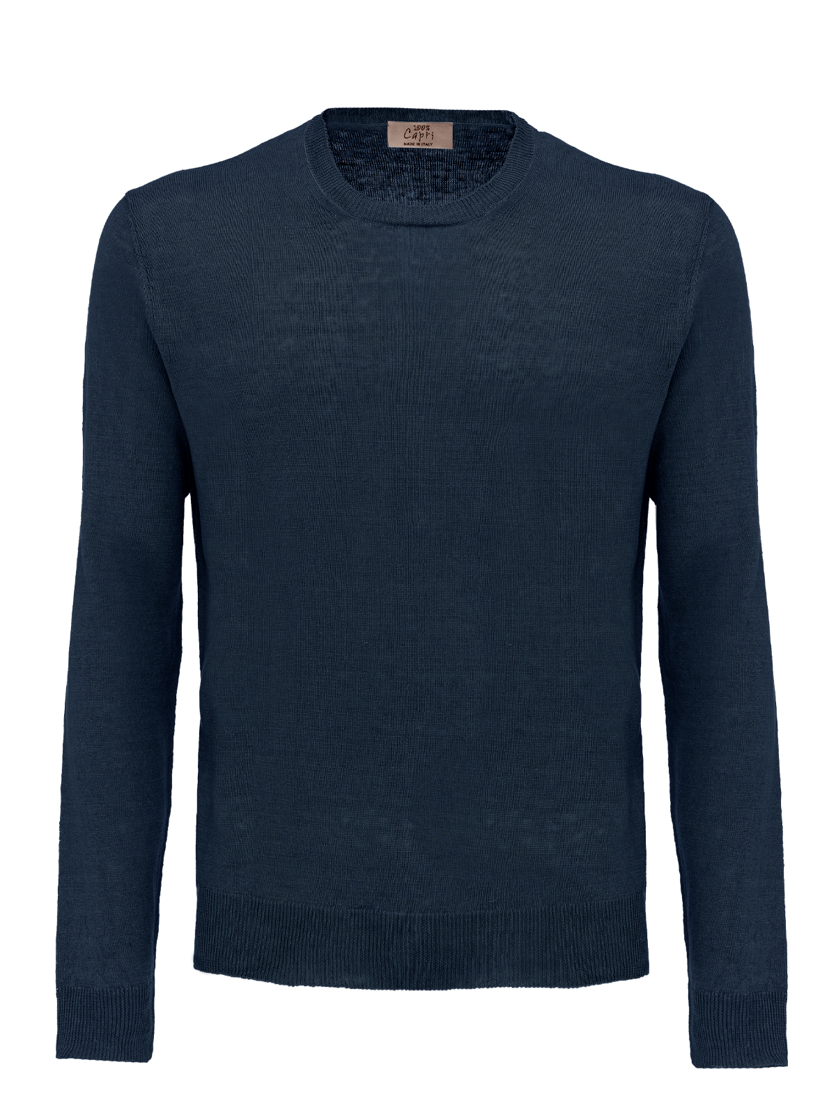T-Shirt M/L for man 100% Capri linen blue t-shirt front