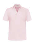 Camicia Portofino for man 100% Capri linen pink t-shirt front