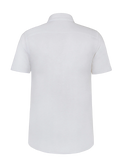 Camicia Short Sleeve 100% Capri white linen shirt back
