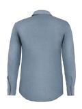 Camicia Zip Malta 100% Capri for man linen jeans shirt back