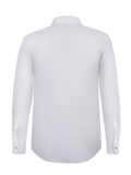 Camicia Zip Malta 100% Capri for man linen white shirt back