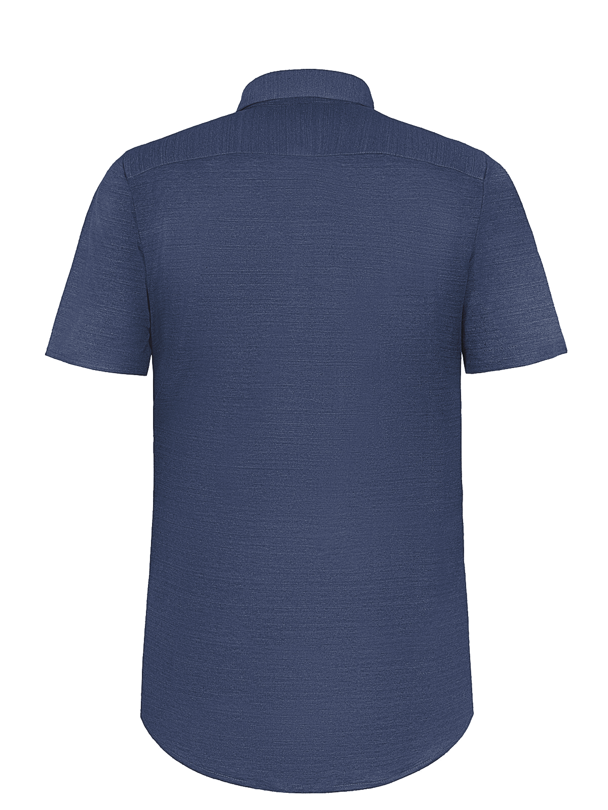 Camicia Short Sleeve 100% Capri blue linen shirt back