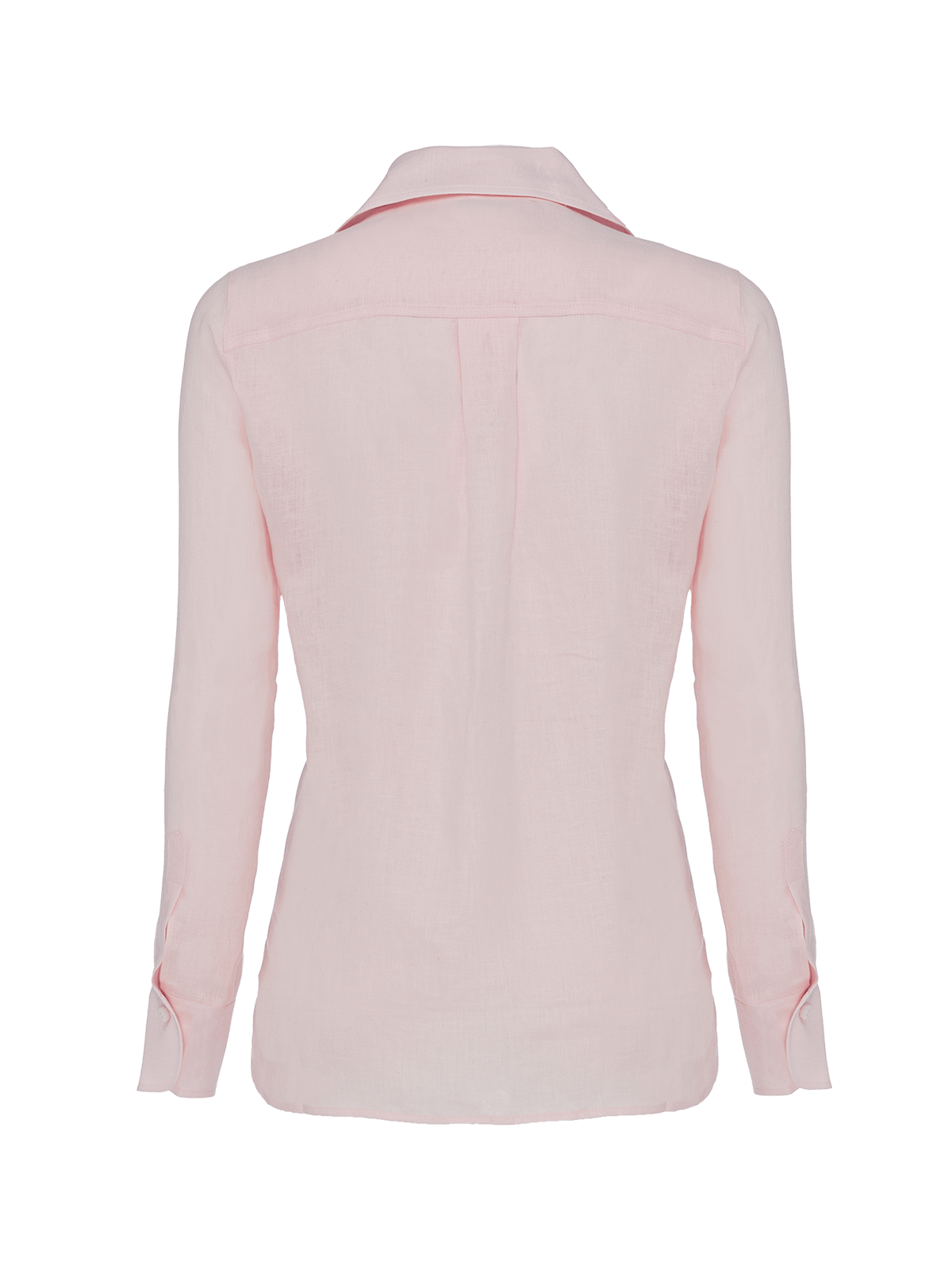 Classy linen shirt for woman 100% Capri pink shirt back