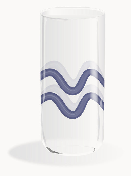 drink glass blue fluid 100% Capri design