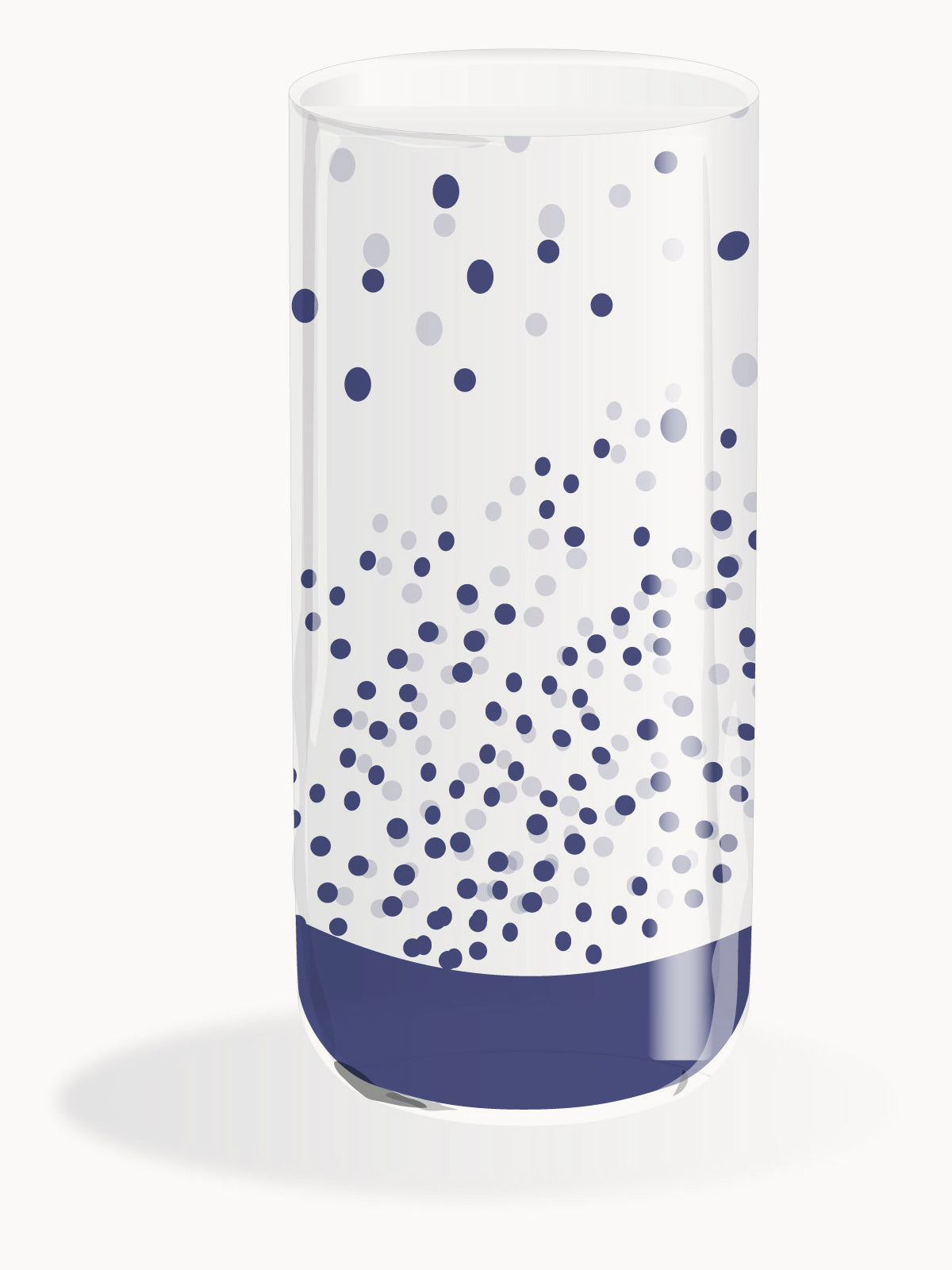 Drink Glass Blue Rain design 100% Capri
