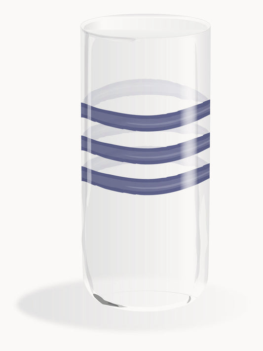drink glass blue zoom 100% Capri design