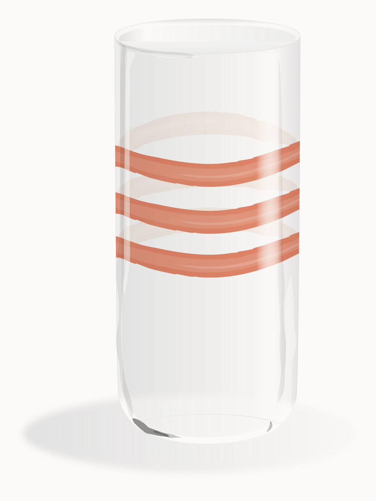drink glass coral zoom 100% Capri design