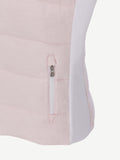 Gilet Ischia Women 100% Capri pink and white linen reversible gilet detail