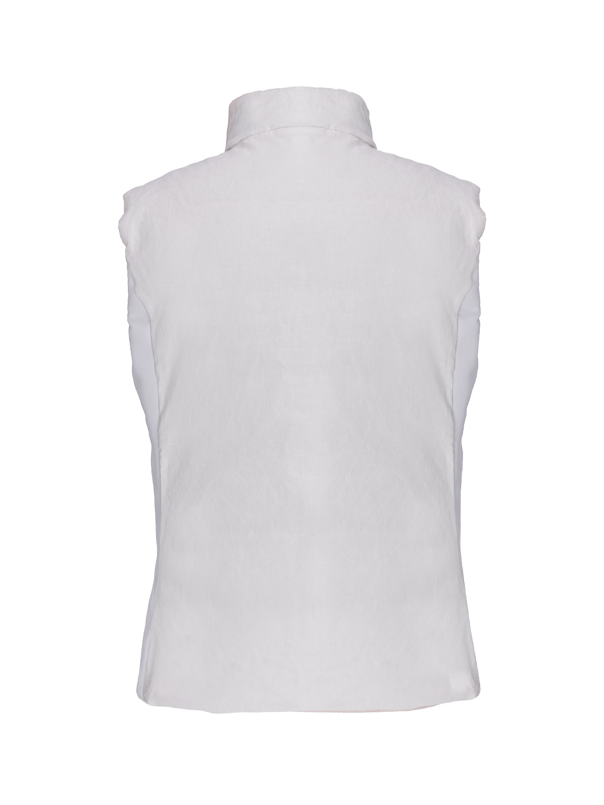 Gilet Ischia reversible for woman 100% Capri white linen gilet back