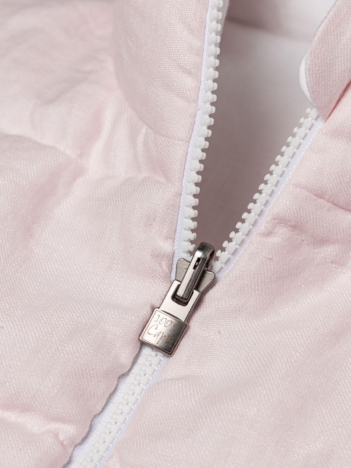Gilet Ischia reversible for woman 100% Capri pink linen gilet detail
