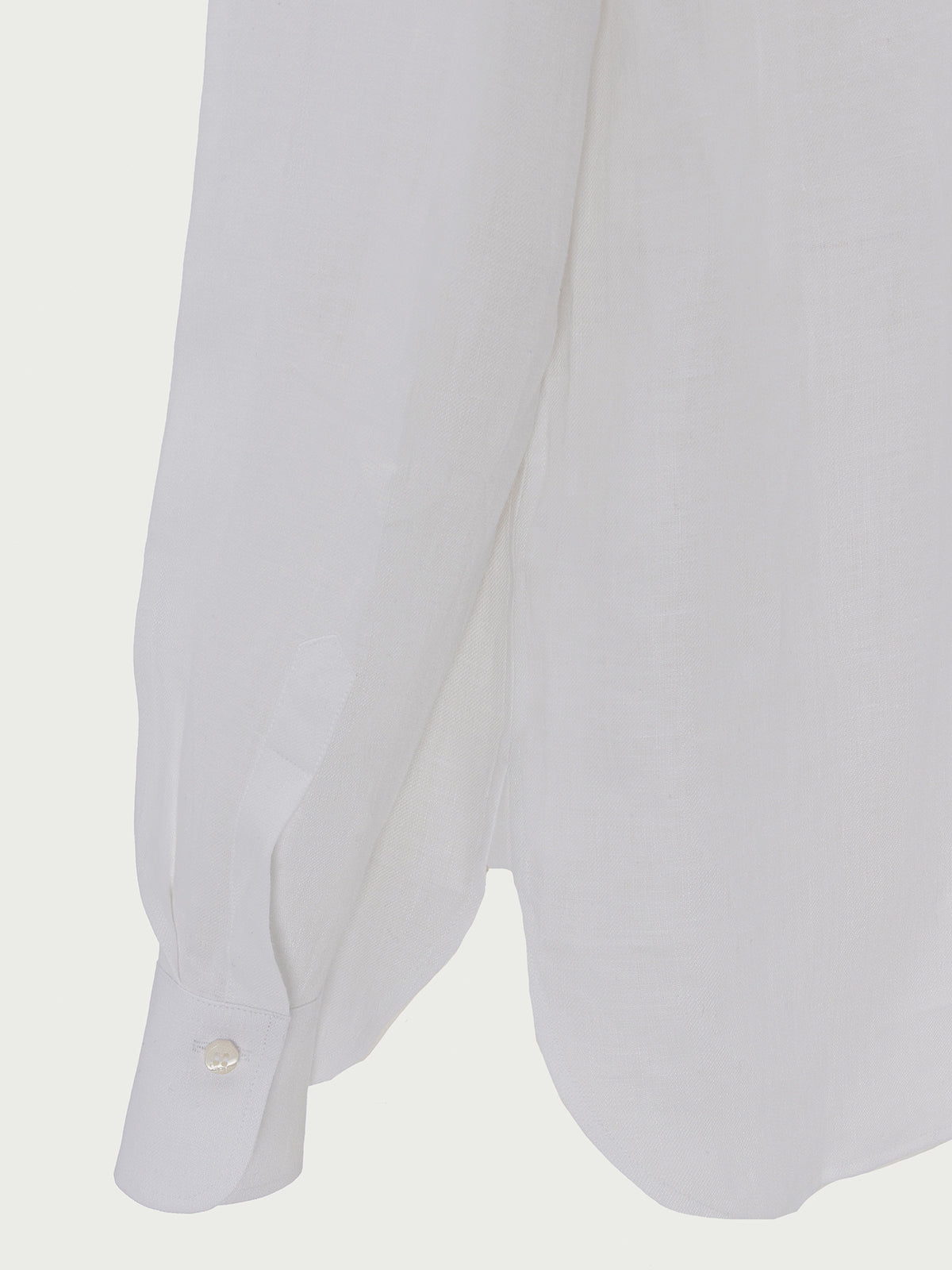 Classy linen shirt for woman 100% Capri white shirt  detail