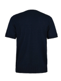 T-Shirt M/C 100% Capri blue linen t-shirt back
