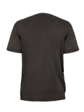 T-Shirt M/C 100% Capri dark grey linen t-shirt back