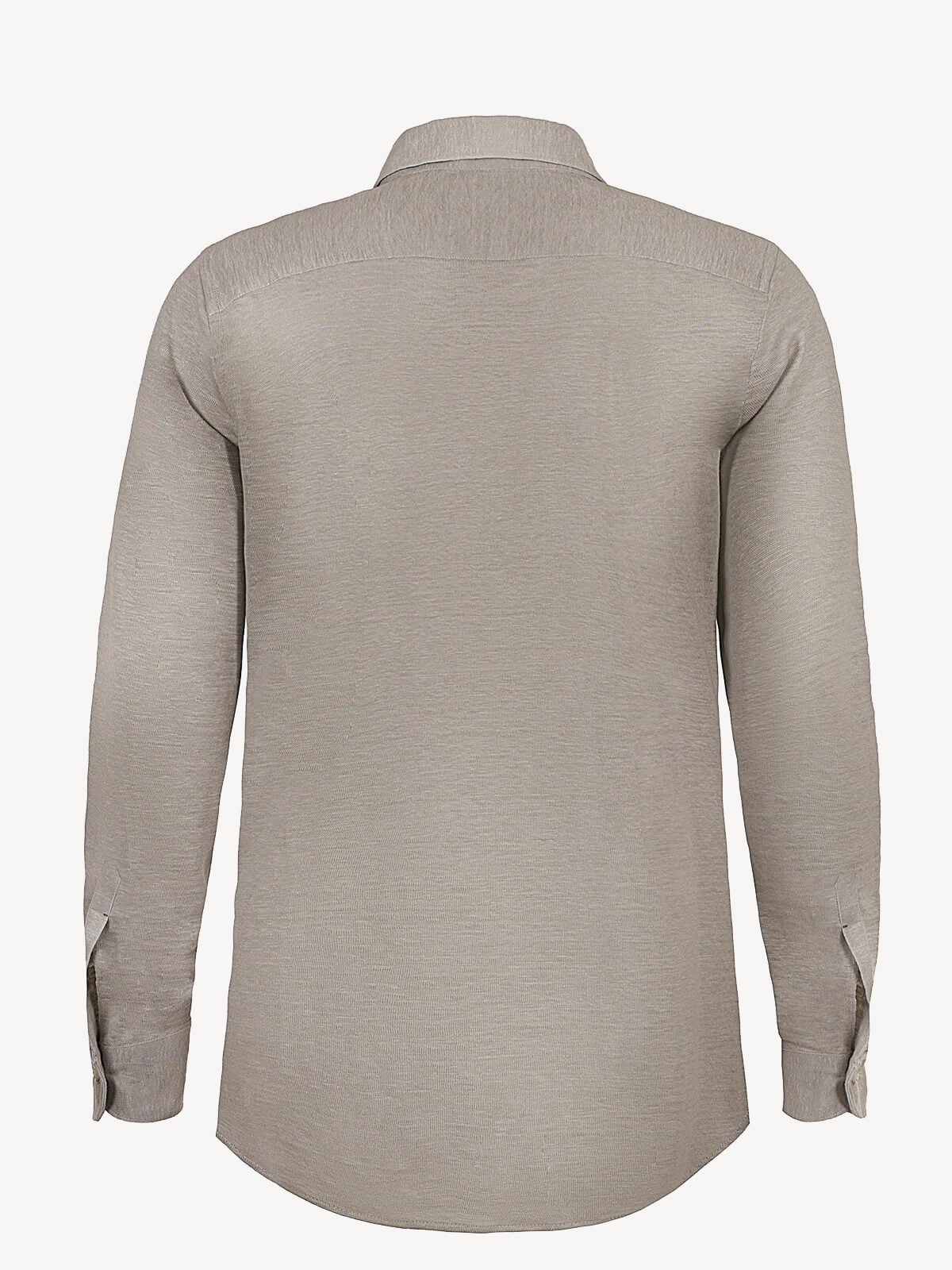 Back view of long sleeve nut linen shirt – 100% Capri