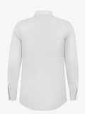 Back view of long sleeve white linen shirt – 100% Capri