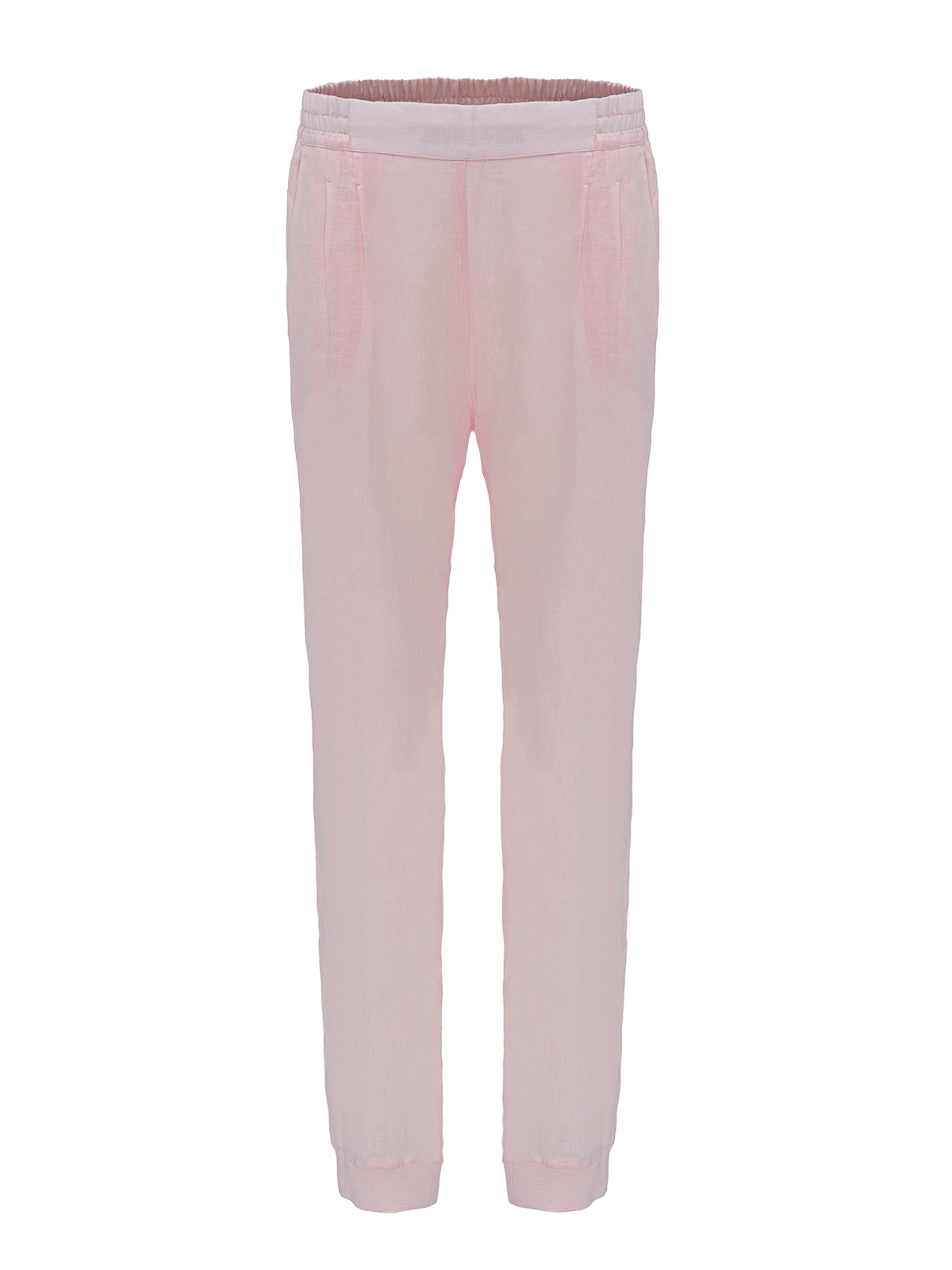 Miami Linen Pants for woman 100 % Capri linen pink pant front 