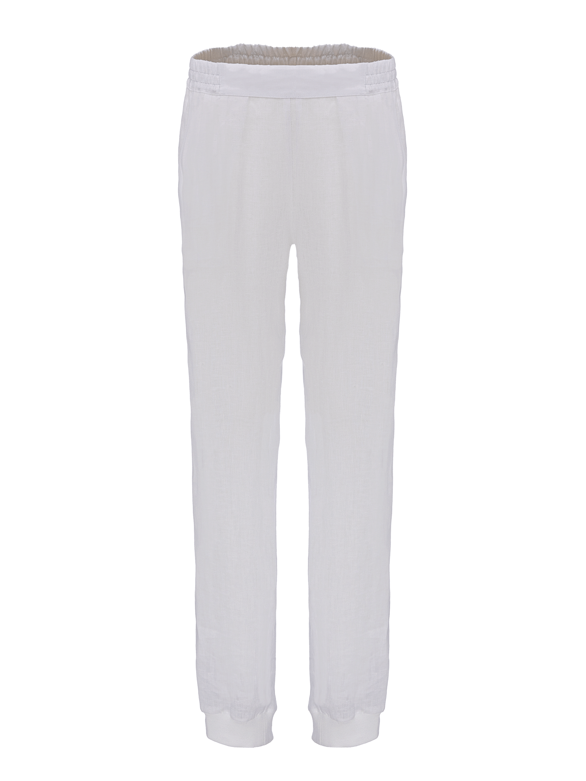 Miami Linen Pants for woman 100 % Capri linen white pant front