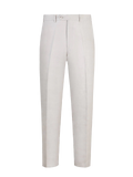 Pantalone Brezza 100% capri for man linen light grey trouser front