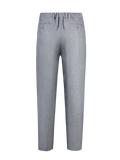 Pantalone Positano 100% capri for Man linen dark grey trouser back