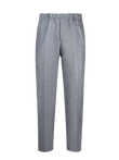 Pantalone Positano 100% capri for Man linen dark grey trouser  front