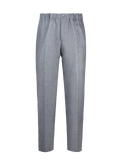 Pantalone Positano 100% capri for Man linen dark grey trouser  front