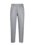 Pantalone Positano 100% capri for Man linen light grey trouser  front