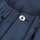 Pantalone Positano 100% Capri blue linen trouser details