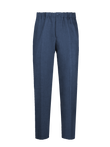 Pantalone Positano 100% capri for Man linen blue trouser front