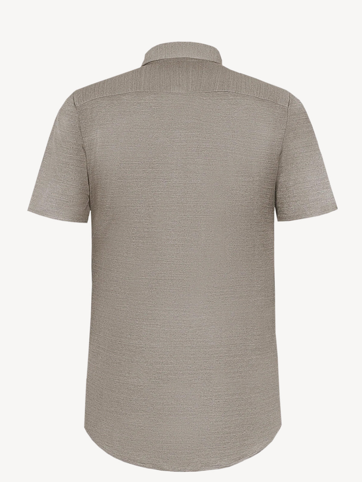 Back view of short sleeve nut linen shirt – 100% Capri