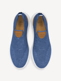 Sneakers Knit with breathable fabric upper, leather details, rubber sole, and slip-on design for casual wear - Denim Color 100% Capri