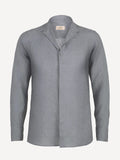 Tiberio Linen Shirt Dark Grey Front