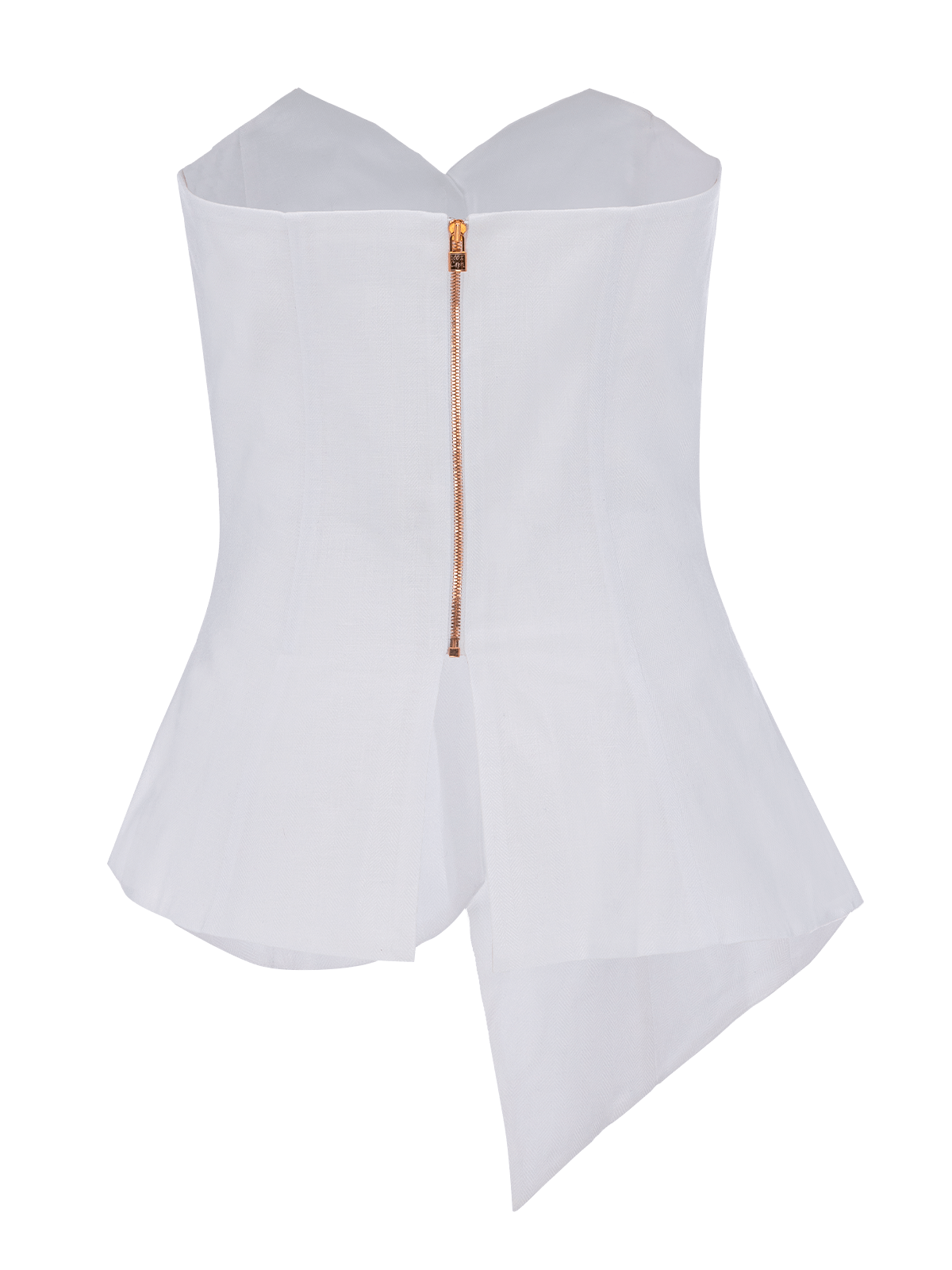 top nicole for women 100% capri linen white top back