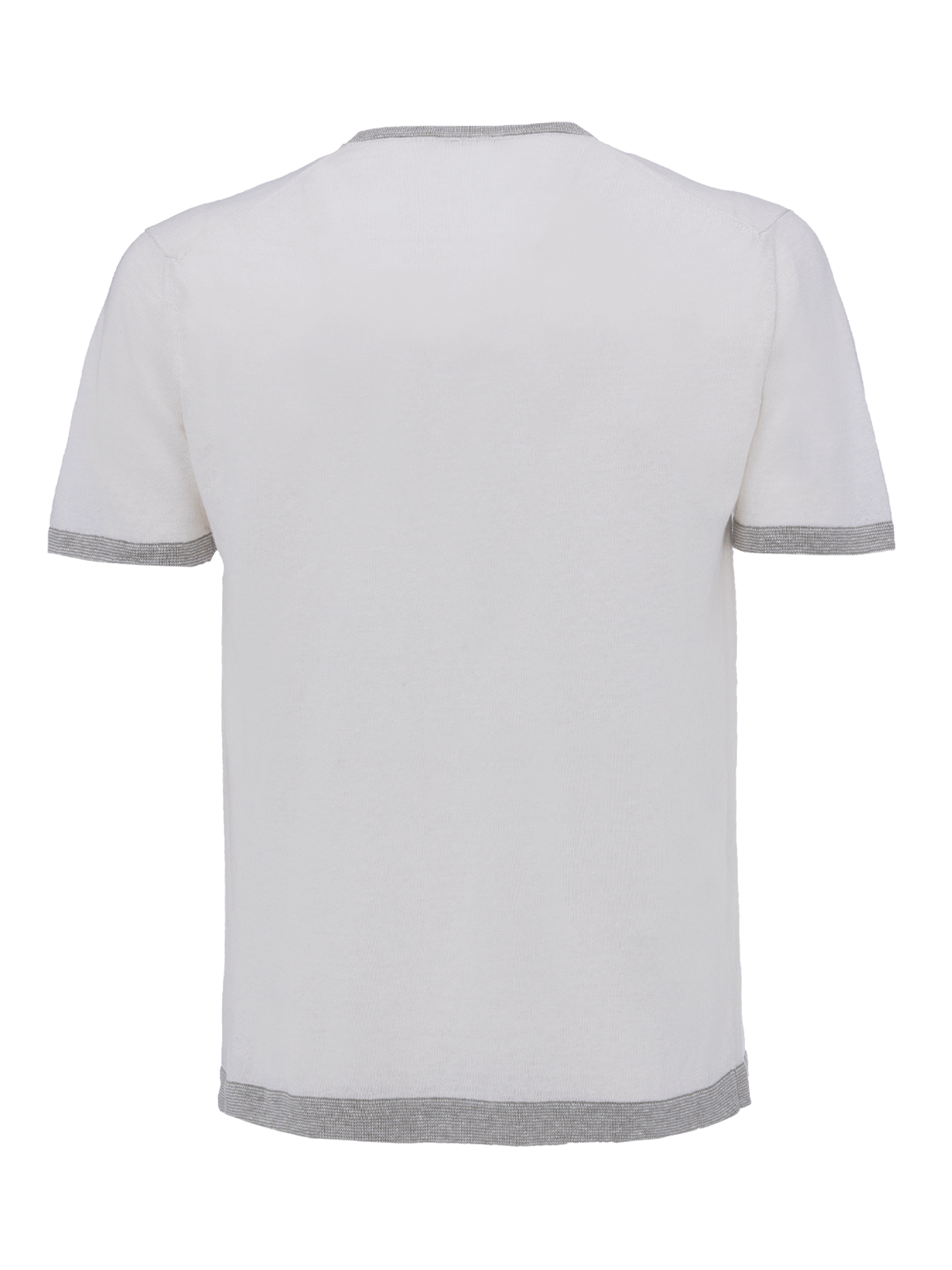  St. Barth linen T-Shirt for man 100% Capri white and light grey linen t-shirt back