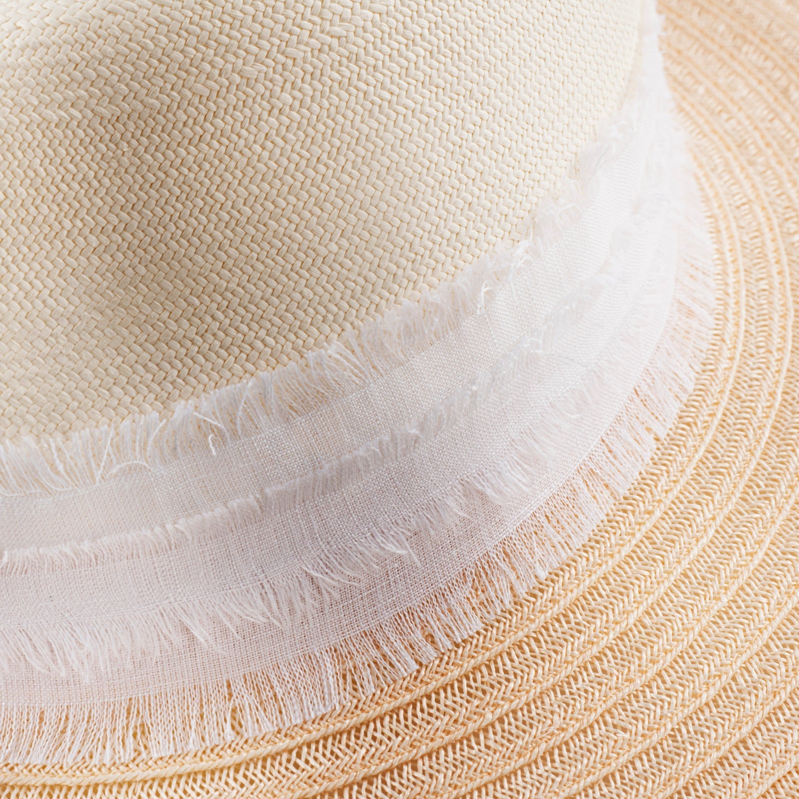 Capri Linen Hat for woman 100% Capri white straw hat  detail