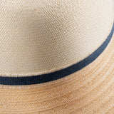 Capri Hat Jeans 100% Capri blue straw hat detail
