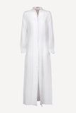Camicia Plissé Long 100% Capri white linen shirt front