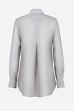 Camicia Nada 100% Capri light grey linen shirt back