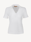 polo miami 100% Capri white linen polo front