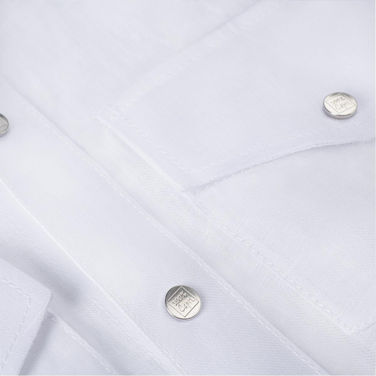 Camicia Denim white details 100% Capri