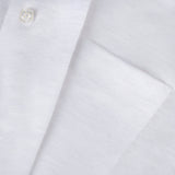 Camicia Short Sleeve 100% Capri white linen shirt detail