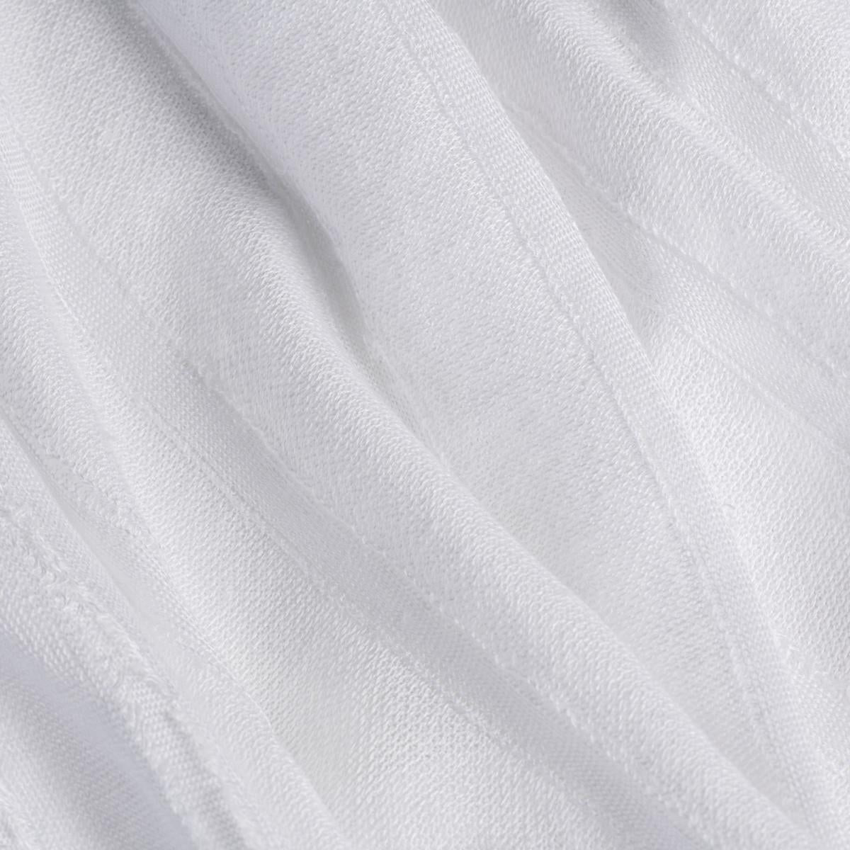 Cappotto Lungo Sfrangiato 100% Capri white linen dress detail