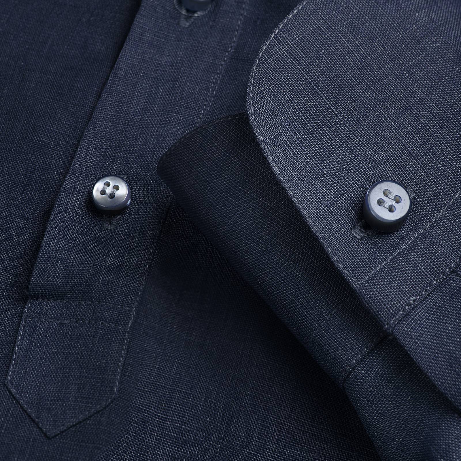 Camicia Polo blue details 100% Capri