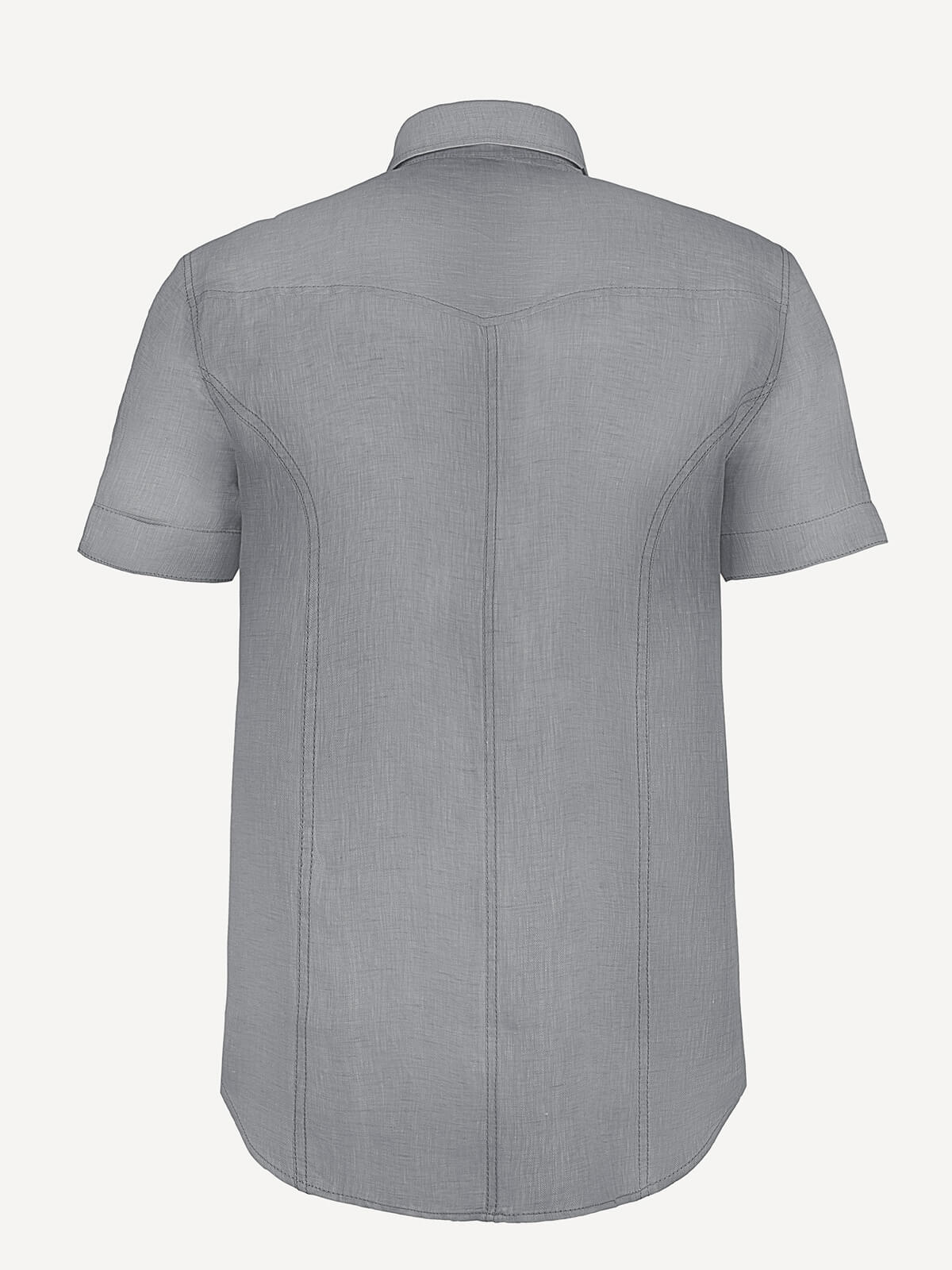 Camicia Denim back dark grey color 100% Capri