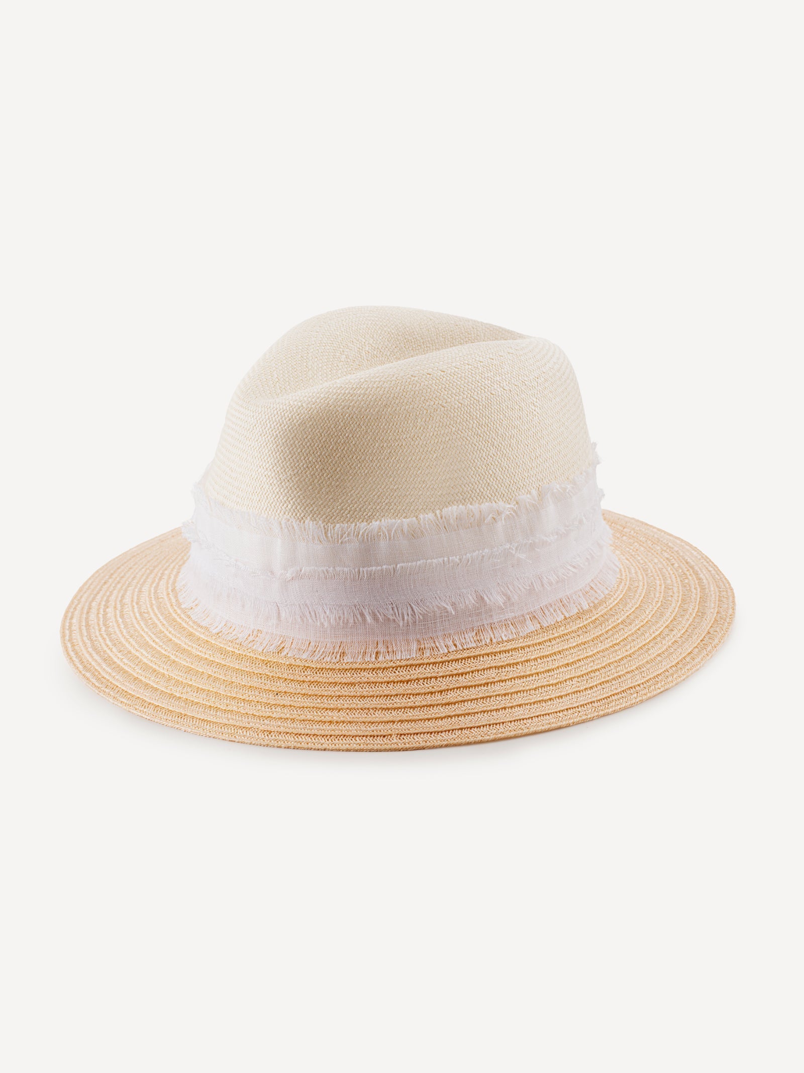 Capri Linen Hat for woman 100% Capri white straw hat front