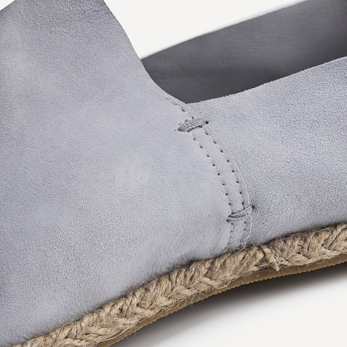 Espadrillas Camoscio for man 100% Capri elegant light grey espadrillas detail